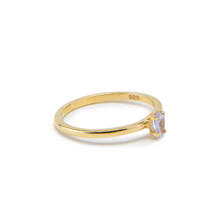Birthstone Stacking Ring - Custom Gold, Silver, Rose Gold