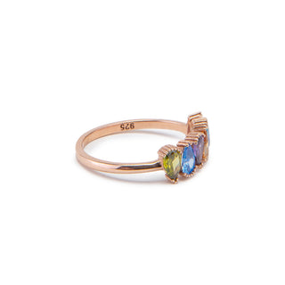 Pear Cut Birthstone Ring Family Jewelry