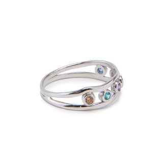 Multi Birthstone Family Ring - Custom Gold, Silver or Rose Gold