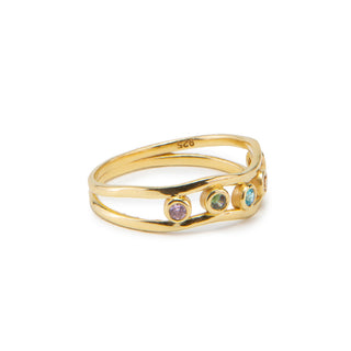 Multi Birthstone Family Ring - Custom Gold, Silver or Rose Gold