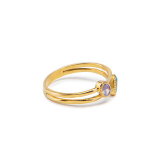 Custom Birthstone Family Ring Gold