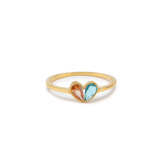 Heart Birthstone Promise Ring