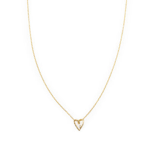 Heart Necklace with Diamond