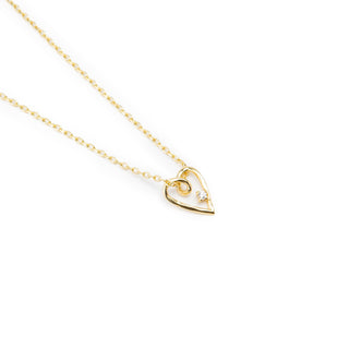 Heart Necklace with Diamond