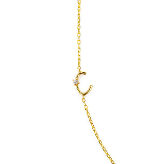 Custom Initial Birthstone Necklace