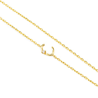 Custom Initial Birthstone Necklace