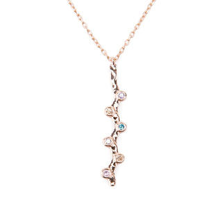 Family Birthstone Necklace Branch