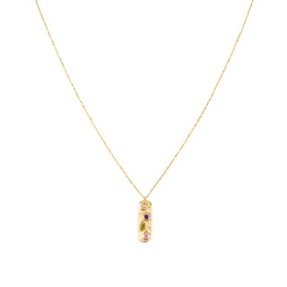 Vertical Birthstone Bar Necklace