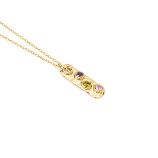 Vertical Birthstone Bar Necklace