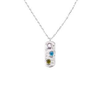 Vertical Birthstone Bar Necklace