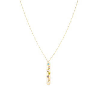 Vertical Birthstone Bar Necklace