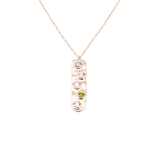 Vertical Birthstone Bar Necklace