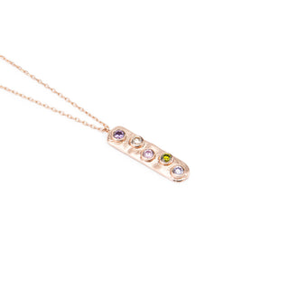 Vertical Birthstone Bar Necklace