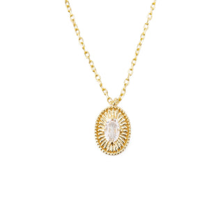 Eternal Glow Oval Stone Necklace