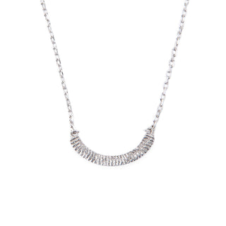 Silver Crescent Necklace
