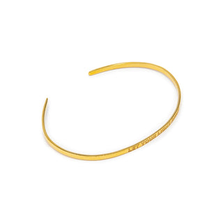 Inspirational Gold Cuff Bracelet - Stacking Affirmation Jewelry