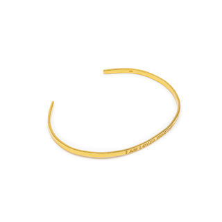 Inspirational Gold Cuff Bracelet - Stacking Affirmation Jewelry