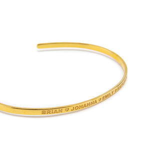 Inspirational Gold Cuff Bracelet - Stacking Affirmation Jewelry