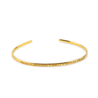 Inspirational Gold Cuff Bracelet - Stacking Affirmation Jewelry