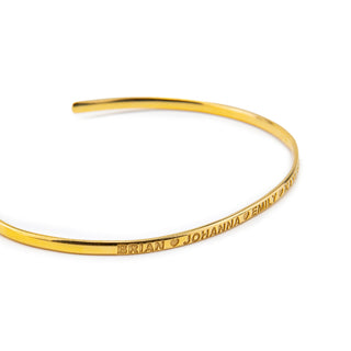 Inspirational Gold Cuff Bracelet - Stacking Affirmation Jewelry