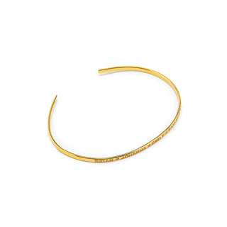 Inspirational Gold Cuff Bracelet - Stacking Affirmation Jewelry