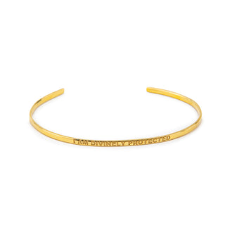 Inspirational Gold Cuff Bracelet - Stacking Affirmation Jewelry