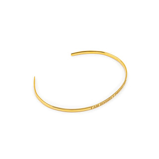 Inspirational Gold Cuff Bracelet - Stacking Affirmation Jewelry