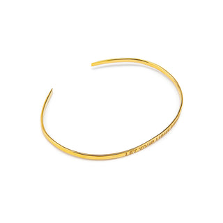 Inspirational Gold Cuff Bracelet - Stacking Affirmation Jewelry