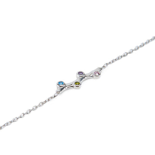 Love Linked Birthstone Bracelet - Modern Family Jewelry for Women