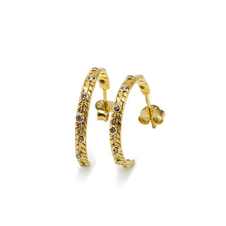 Personcalized Birthstone Hoop Earrings