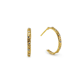 Personcalized Birthstone Hoop Earrings
