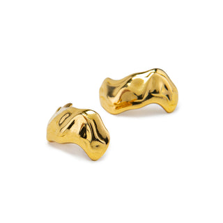 Molten Organic Hoop Earrings