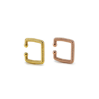 Spiral Wire Ear Cuff Earrings - Modern Jewelry