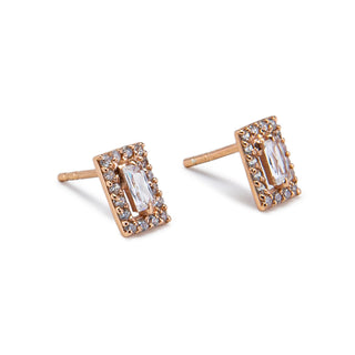 Art Deco Inspired Jewelry - Baguette Stud Earrings