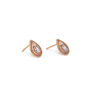 Sunburst Teardrop Stud Earrings
