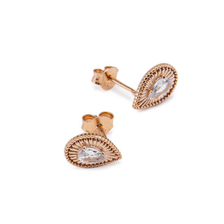 Sunburst Teardrop Stud Earrings