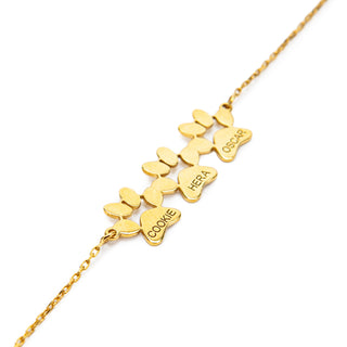 Personalized Pet NAme Bracelet, Silver, Gold or Rose Gold